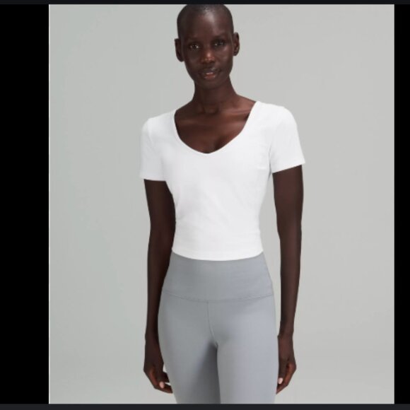 lululemon athletica Tops - Lululemon Align Crop Top Sleeves White Size 10